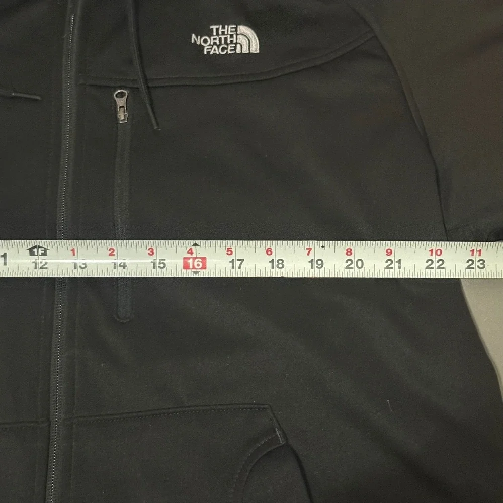 The North Face Mens Black Full Zip Hoodie Jacket‎ Large Polyester Tech Fleece